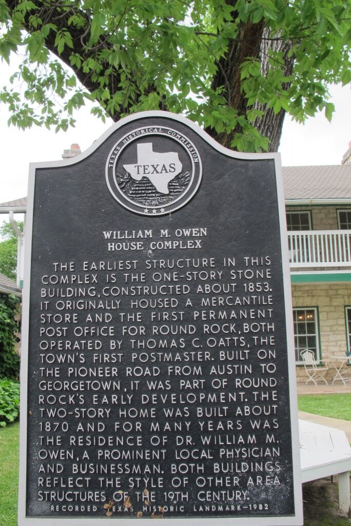 The historic William M Owen house in Round Rock Texas